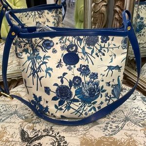 Gucci Floral Canvas Handbag